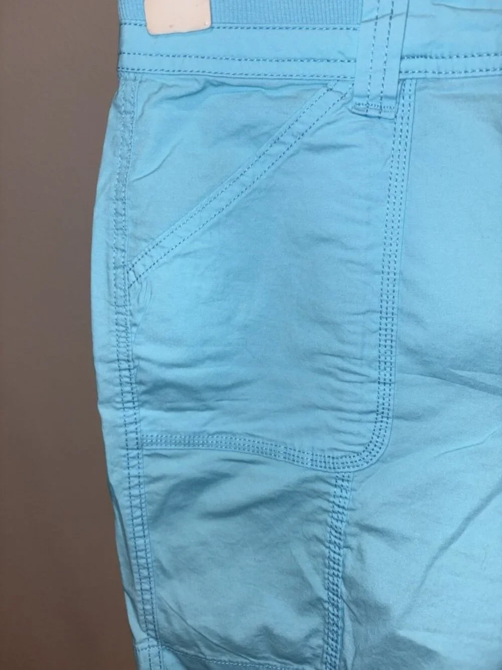 St Johns Bay Blue Casual Shorts Women 10 32X5 Stretch